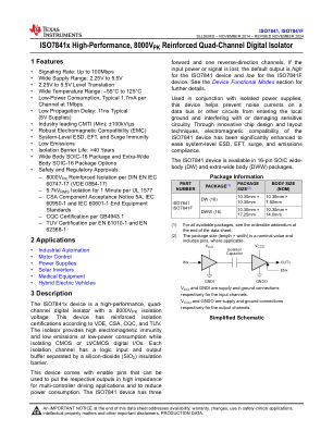 ISO7841 数据手册首页