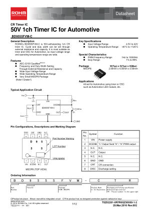 BD9555FVM-C datasheet cover page