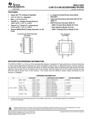 SN74LV138AT datasheet cover page