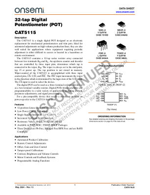 CAT5115 数据手册首页