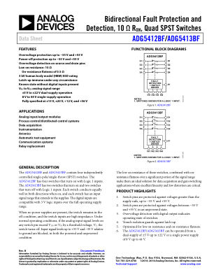 ADG5412BF datasheet cover page