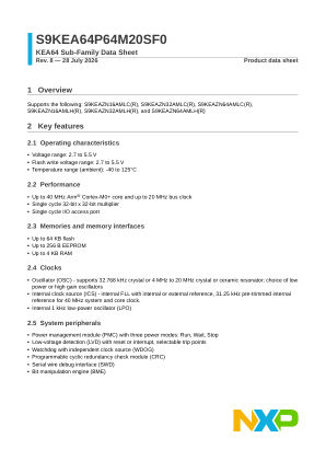 S9KEA64P64M20SF0 datasheet cover page