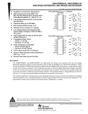 SN65LVDM051-Q1 datasheet cover page