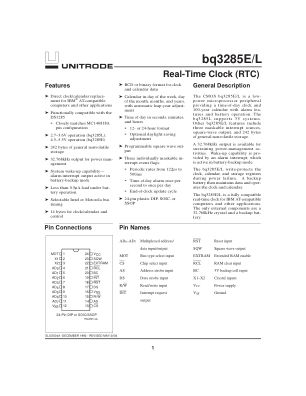 BQ3285E 数据手册首页