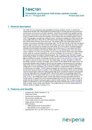 74HC191DB datasheet cover page