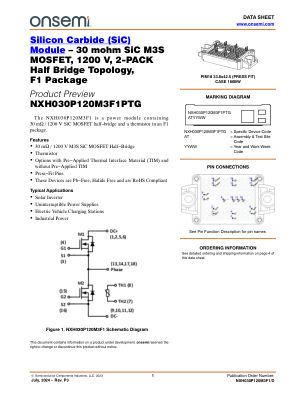 NXH030P120M3F1 数据手册首页