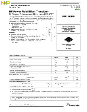 MRF1513N 数据手册首页