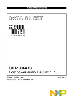 UDA1334ATS 数据手册首页
