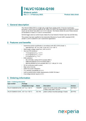 74LVC1G384GW-Q100125 datasheet cover page