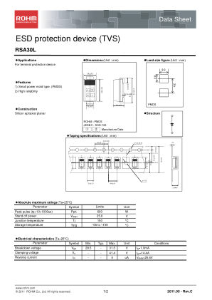 RSA30LDD 数据手册首页