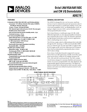 AD9279 数据手册首页