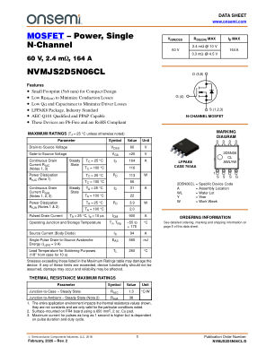 NVMJS2D5N06CL 数据手册首页