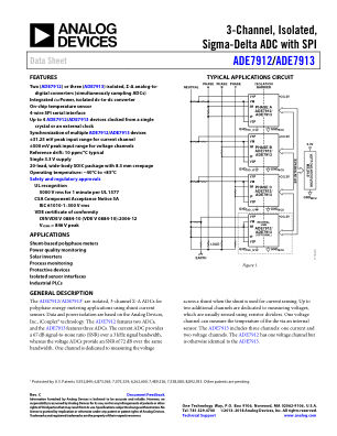 ADE7912 数据手册首页