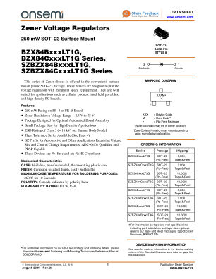 BZX84C2V4LT1 datasheet cover page