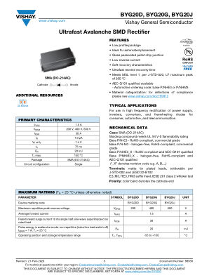 BYG20D 数据手册首页