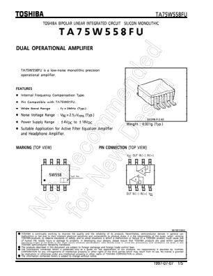 TA75W558FU 数据手册首页