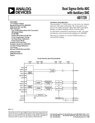 AD7729 datasheet cover page