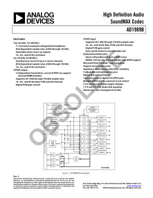 AD1989B 数据手册首页
