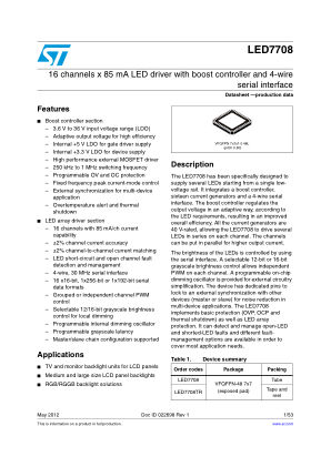 LED7708 数据手册首页