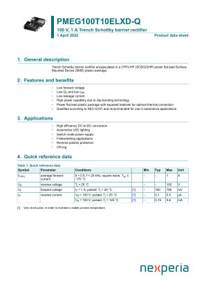 PMEG100T10ELXD-QX datasheet cover page