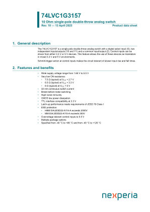 74LVC1G3157GS datasheet cover page