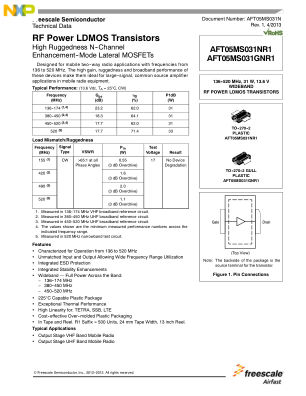 AFT05MS031N 数据手册首页