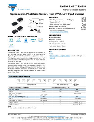 IL4216 datasheet cover page