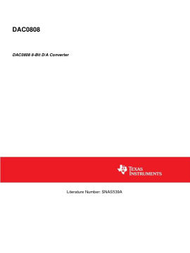 DAC0808 datasheet cover page