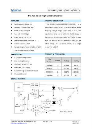 MS8911S datasheet cover page