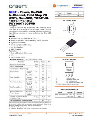 FGY100T120SWD 数据手册首页