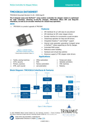 TMC4361A datasheet cover page