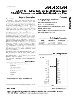 MAX3238 datasheet cover page