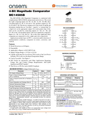MC14585B 数据手册首页