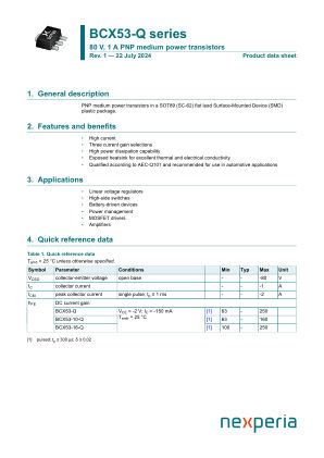 BCX53-16-QX datasheet cover page