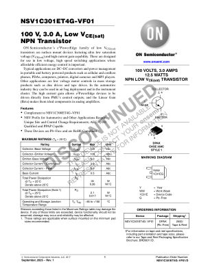 NSV1C301ET4G-VF01 数据手册首页