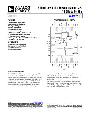 ADMV7410 datasheet cover page