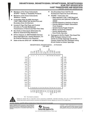 SN74ABTH18646A 数据手册首页