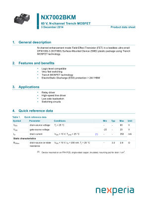 NX7002BKMYL datasheet cover page
