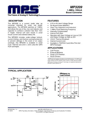 MP3209 datasheet cover page