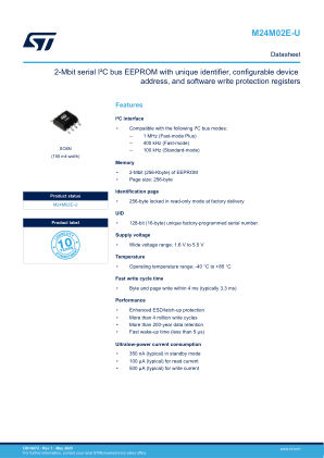 M24M02E-U datasheet cover page