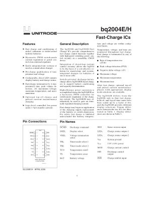 BQ2004H 数据手册首页