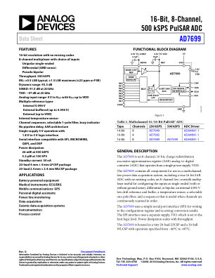 AD7699 数据手册首页