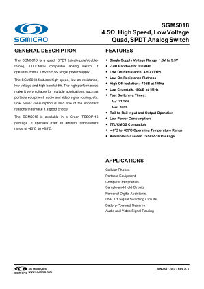 SGM5018 datasheet cover page