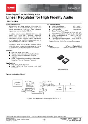 BD37201NUX datasheet cover page