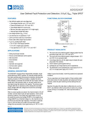 ADG5243F datasheet cover page
