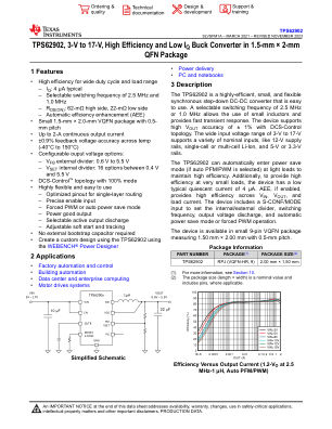 TPS62902 datasheet cover page
