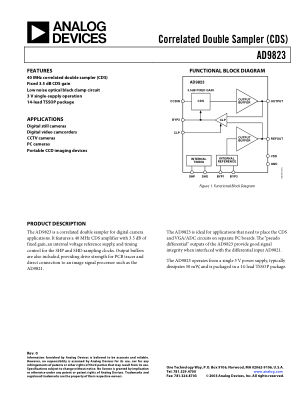 AD9823 datasheet cover page