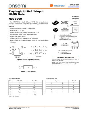 NC7SV00 数据手册首页