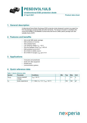 PESD3V3L1ULSYL datasheet cover page