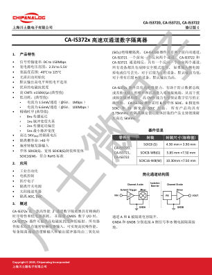 CA-IS372x 数据手册首页